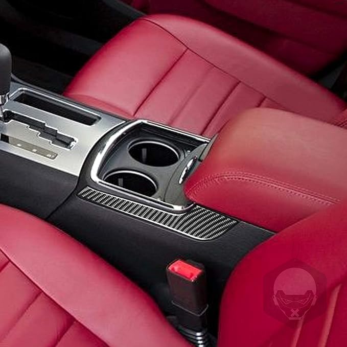 Real Carbon Fiber Trim for Dodge Charger Chrysler 300 Accessories | for Charger 2011+ Chrysler 300 2011-2023 Sides Central Armrest Sticker Interior Thick Overlay Decal