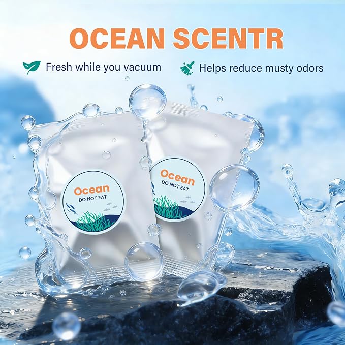 PETCHO Mattress Vacuum Aroma Tablets, Ocean Scent Refill, 10-Pack | Ocean scent aroma tablet refills for compatible with TEANT mattress vacuums with fragrance compartment; 10-pack inserts only.