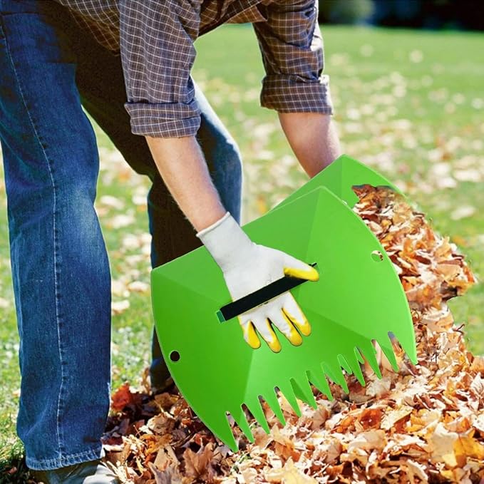Garden Scoop Leaves - Leaves Scoops Hand Rakes | Lightweight Leaves Grabber Claws | Sturdy Ergonomic Grip Leaves - Lawn Debris Trash Pick Up Tool | Hand Held Rakes Garden for Lawn