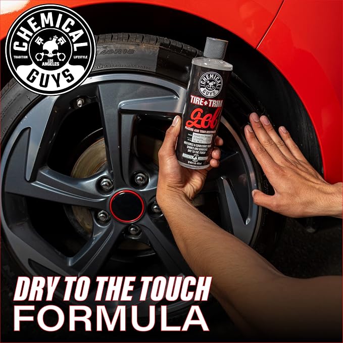 Chemical Guys, Tire & Trim Gel for Plastic & Rubber, Restores Shine, 16 oz | Thick gel restores faded tires, trim and bumpers with a deep shine and a protective layer, non-greasy