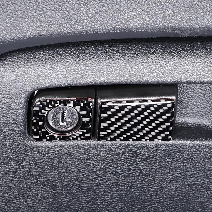 Car Glove Box Trim Cover for Honda Pilot 2016-2022/Ridgeline 2017-2023/Passport 2019-2023, Co-Pilot Storage Organizer Glove Box Switch Trim Sticker, Carbon Fiber (Passenger Glove Box Switch Sticker)
