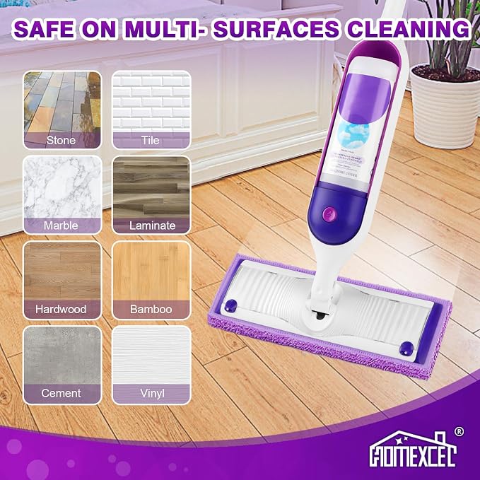 HOMEXCEL Microfiber Mop Pads 8 Pack for Swiffer PowerMop 13"-15" Washable | Dry & Wet Use, Machine Washable & Reusable, Effective Cleaning, Power Mop Pads Refills for Wood/Tile/Laminate/Marble