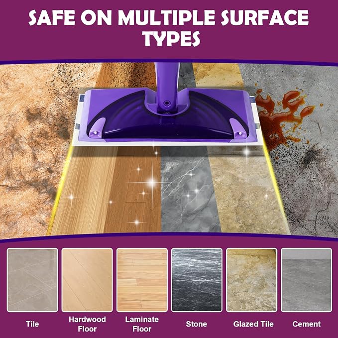 Mopping Pad Refill Compatible with Wet Jet Mop, Disposable Multi Surface Wetjet Hardwood Floor Cleaner Spray Mop Pads Refills, Thickness & Absorbent (60)