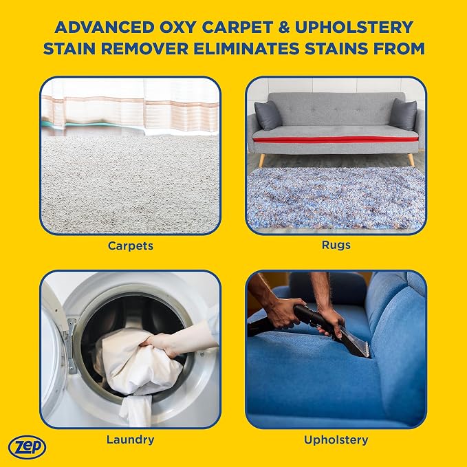 Zep ZUOXSR32 Advanced Oxy Carpet and Upholstery Stain Remover 32 Fl Oz, Pack of 1 | Pack of 1