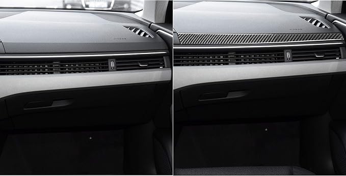 Real Carbon Fiber Trim for Audi Accessories | for B9 A4 S4 A5 S5 2020-2025 / RS5 2021-2025 Co-Pilot Side Instrument Strip Interior Thick Overlay Decal
