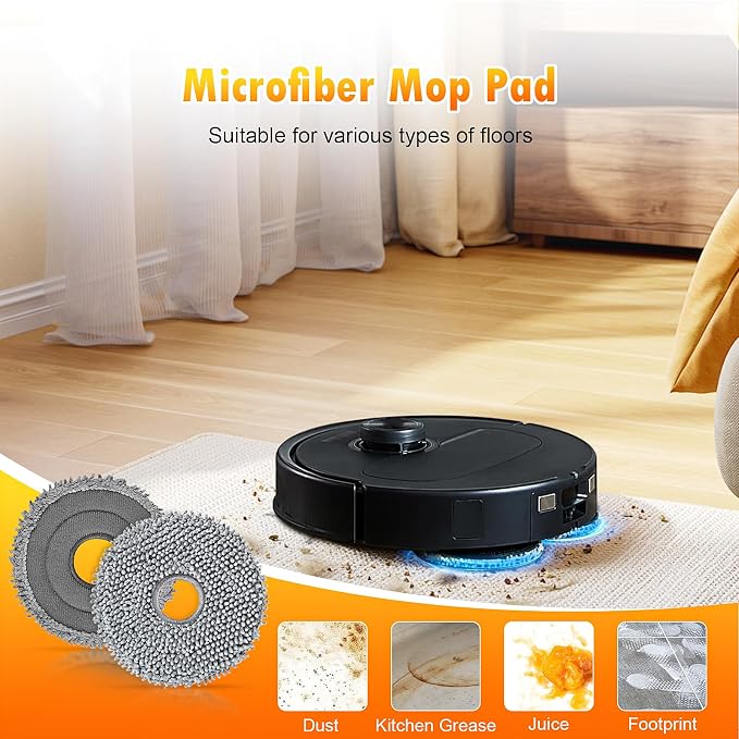22 Pack Replacement Parts for Roborock Qrevo S/Pro/Plus/MaxV Robot Vacuum | 【Not for Q Revo】2 Mainbrush 4 Filter 4 Dust Bags 4 Mop Pads 6 Sidebrush 1 Cleaning Brush 1 Screwdriver