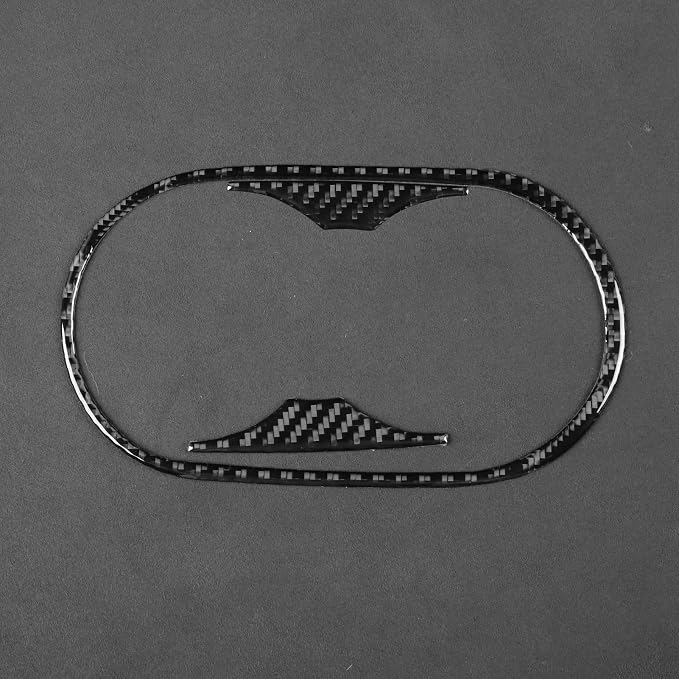 Carbon Fiber Rear Hidden Cup Decals Fit for Audi A3 8Y S3 2021-2025 | Rear Hidden Cup Holder Panel Trim | Accessories | Anti-scratch | Self-adhesive