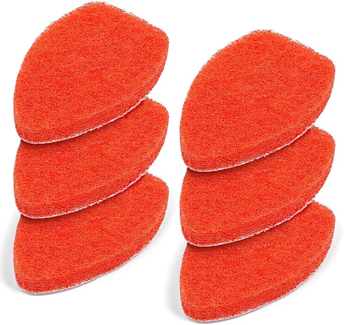 6PCS Shower Scrubber Scouring Pads, Refill Pads for MAVRIZ Tub Scrubber