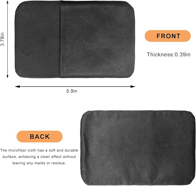 2 PCS Car Screen Cleaner, Square Microfiber Cloth Non-Scratch Auto Touchscreen Cleaning Wipes, Foldable Touch Screen Pad Universal Cleaning Tool for Vehicle Dashboard Display (Rectangle)