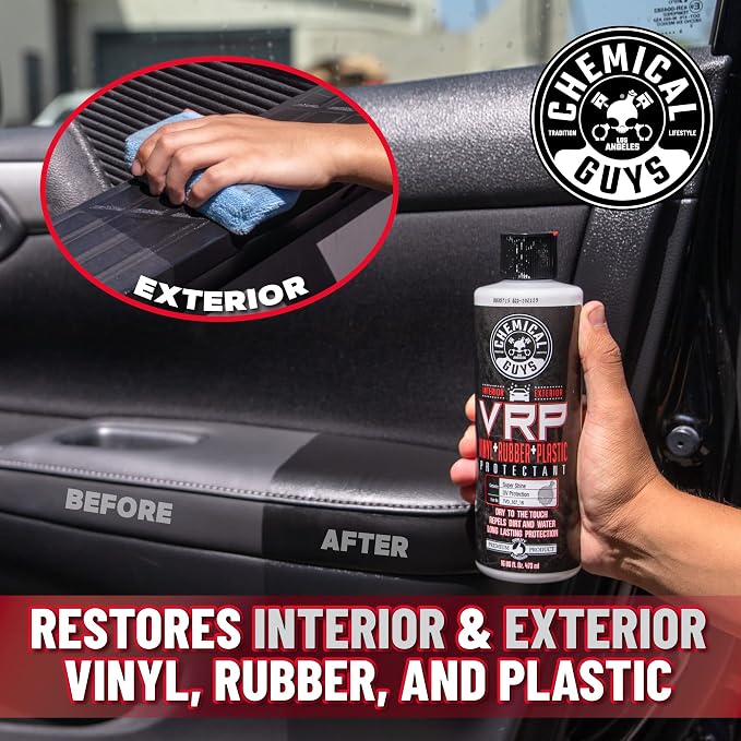 Chemical Guys, VRP Vinyl, Rubber & Plastic Dressing, Dry to Touch, 1 Gallon | Satin shine on tires, trim, dashboards and weatherstripping, non-greasy and dry to the touch, indoors or out