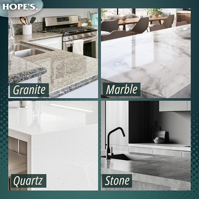 HOPE'S Perfect Granite & Marble Countertop Cleaner Refill, Stain Remover and Polish, Streak-Free, Ammonia-Free, 67.6 Ounce, Pack of 1