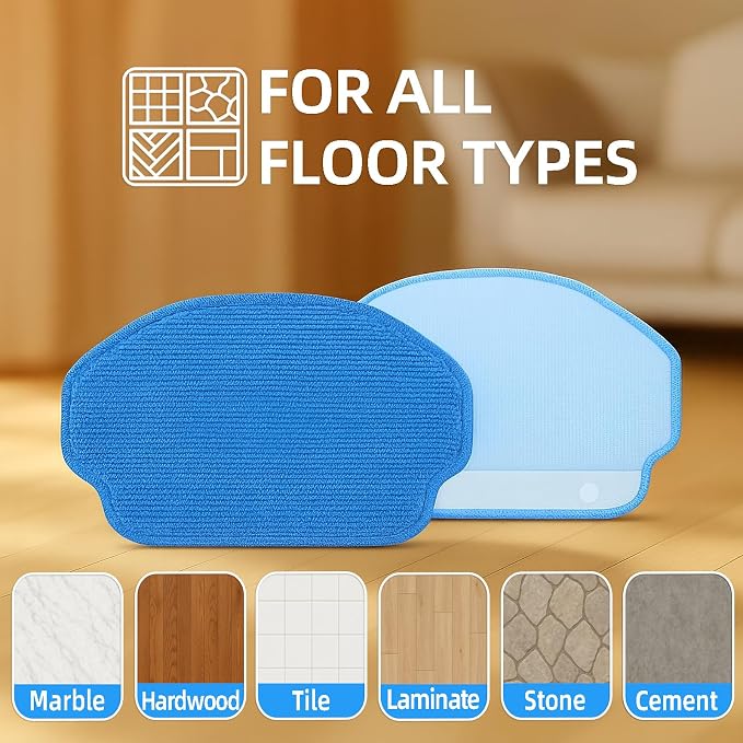Replacement Parts for MAMNV BR151, for ZCWA BR151, for MANVINS G20, for Kilgone G20, for ONSON BR151, for MANVN BR151, for ZC WAS BR151, for iMartine BR151 Robot Vacuum,6 Side Brush,4 Mop Pad,4 Filter