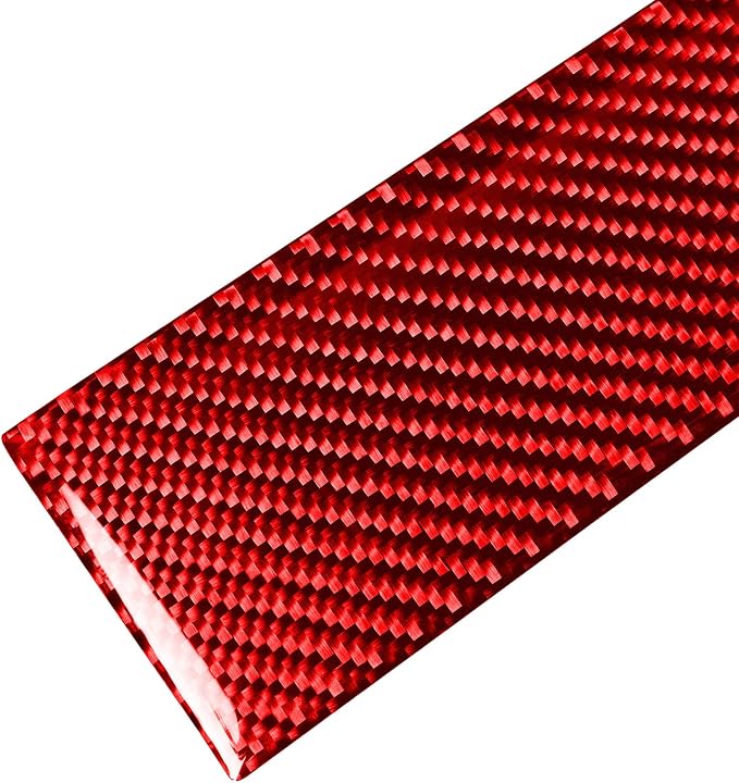 Central Control Floor Side Decals Strips Trim Stickers Compatible with Subaru BRZ/Scion FR-S/Toyota 86 2016 2017 2018 2019 2020 Red Real Carbon Fiber Car Interior Accessories