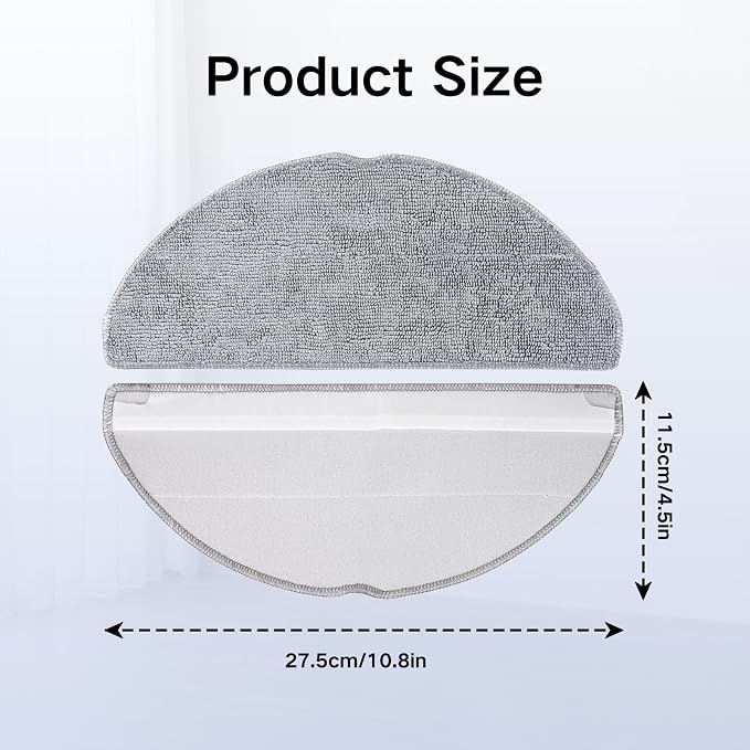 6 Pack Mop Pads for roborock Q7 M5/M5+, Q7 L5/L5+ Robot Vacuum Cleaner | Not for Q7, Q7 MAX, Reusable Mop Cloths & Ultra Absorbent Microfiber Pads Replacement Parts - Accessories Kit