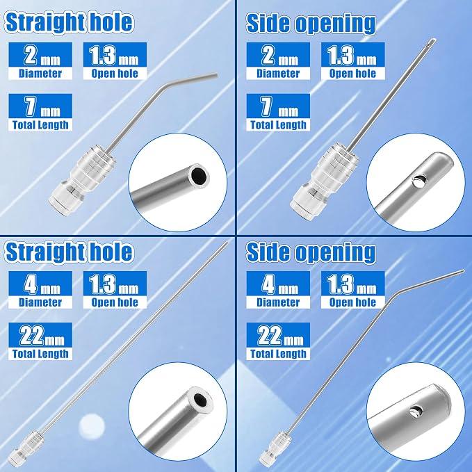 Pressure Washer Needle Nozzle Kit, 8 Pack, 2-4 GPM | Power Washer Needle Tips for Car, Washing Machine, AC Coil, Water Heater, Appliance Cleaning, 1/4” Quick Connect