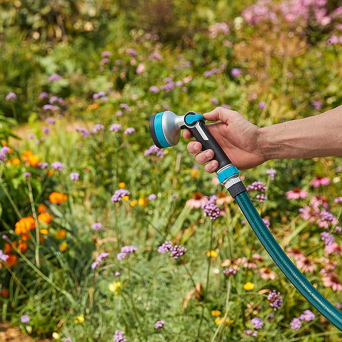 Gilmour Heavy Duty Thumb Control Garden Hose Nozzle with 8 Pre-set Spray Patterns, Water Hose Nozzle for Watering Garden or Lawn
