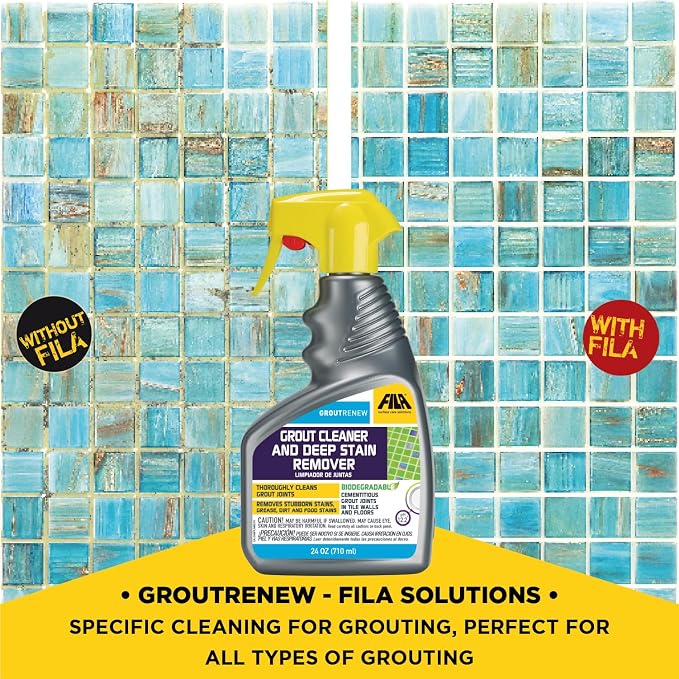 FILA Filagrout Net 24 OZ, Grout Cleaner for Tile Floors, Ceramic Tile and Porcelain Tile, Non-acid and Biodegradable