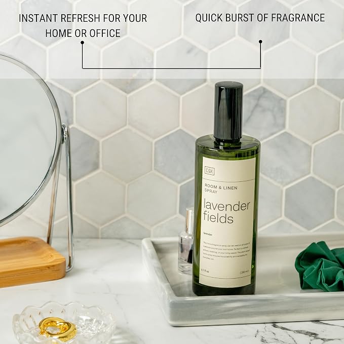 Craft & Kin Premium Lavender Room Spray – Long-Lasting Air Freshener for Home – Natural Essential Oil Linen & Pillow Spray – Odor Eliminator Aroma Mist for Bedroom & Washroom – 6.76 oz
