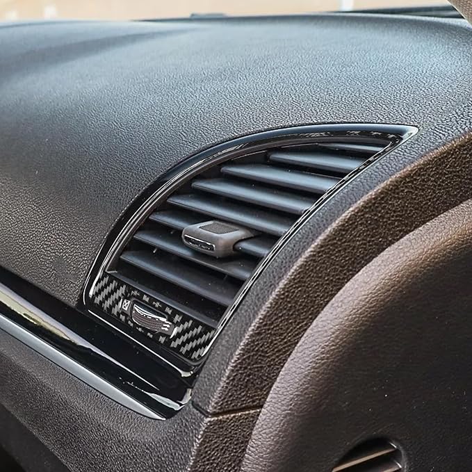 Real Carbon Fiber Trim for Chrysler 300 Accessories | for 2015-2023 300C 300S Limited/Touring Side Air Vent Frame Panel Sticker Interior Thick Overlay Decal