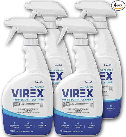 VIREX Diversey All Purpose Disinfectant Cleaner, Spray, 32 oz, 4 Pack