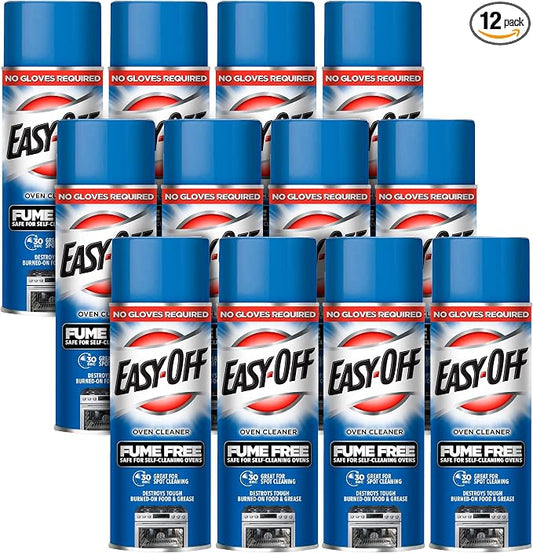 EASY-Off 178 Oven Cleaner Fume Free Max Aerosol, 16 Oz, (Pack of 12)