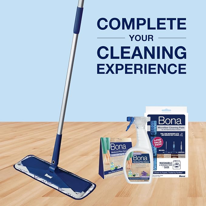Bona® Hardwood Floor Cleaner Spray - 32 fl oz - Lavender Thyme - Includes Filled Bottle + Concentrate Refill for Hardwood Floor Cleaning
