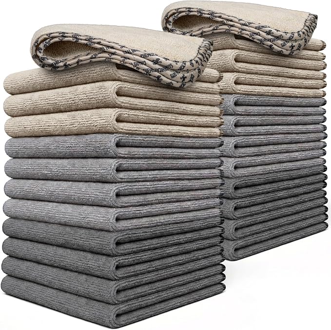 Chemical Guys, AllSwipe Multi-Purpose Microfiber Towels, 14 x 12, 24 Pack | Versatile microfiber towels for washing, drying, glass and interiors, soft and scratch-free, twenty-four per pack