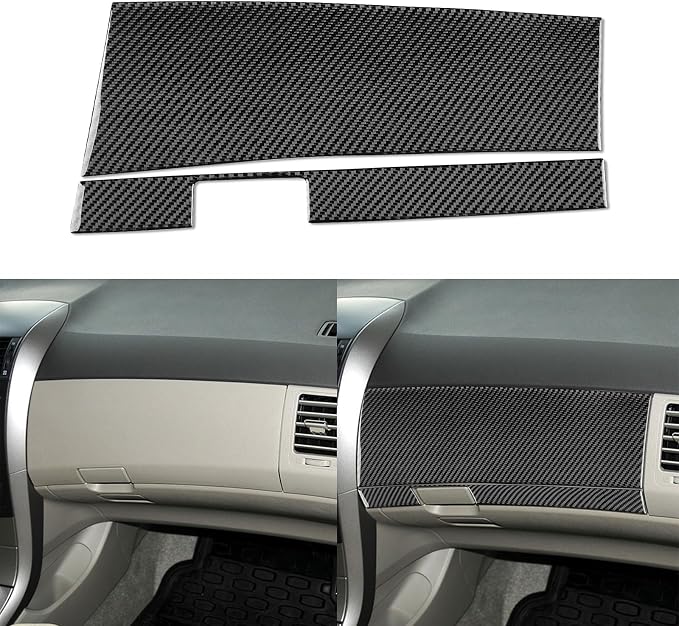 Co-Pilot Dash Trim for Toyota Corolla 2009-2013 Accessories Black | Soft Carbon Fiber | Upgrades for Car | Only for Left-Hand Drive | Anti-Scratch | Sporty Style