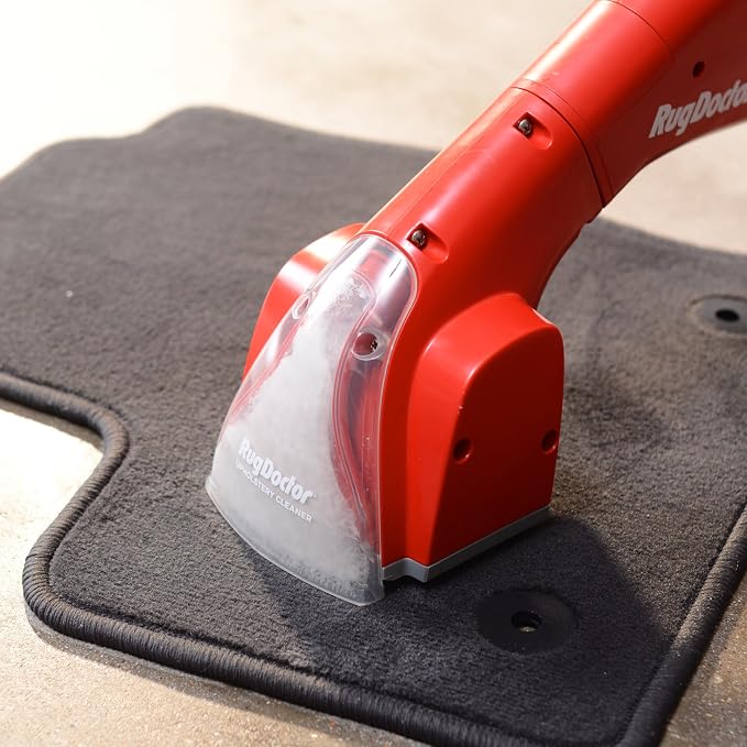 Rug Doctor Pro Motorized Upholstery Tool For Pro Deep Commercial Cleaner | Motorized Brush with Strong Suction Sprays and Scrubs to Clean Stairs and Upholstery, Long 12-ft Flexible Hose