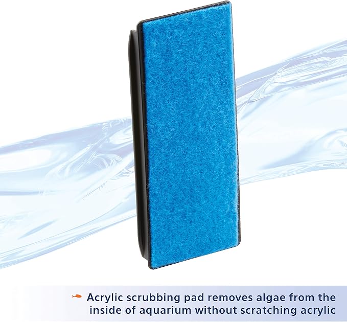 Aqueon Aquarium Algae Scraper, Fish Tank Magnetic Glass Cleaner for Glass/Acrylic, Medium