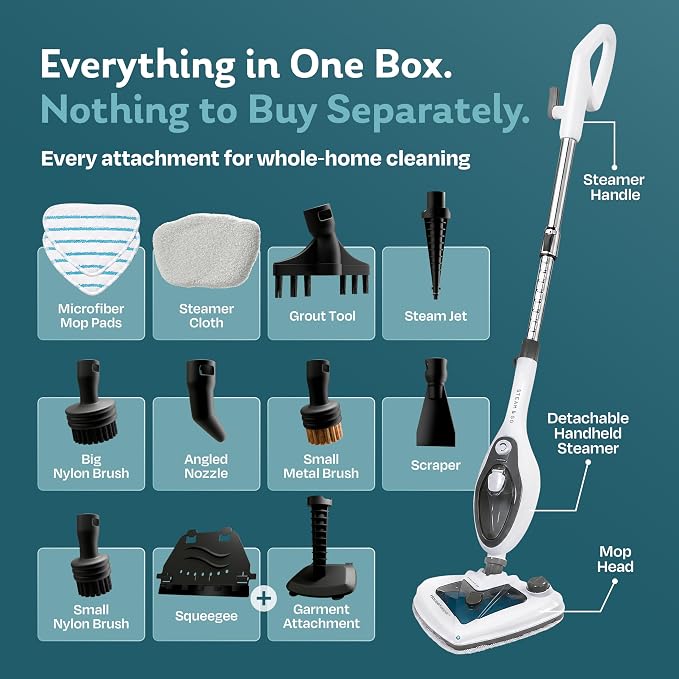 Steam & Go 10-in-1 Multi-Surface Steam Mop - Deep Clean with Heat