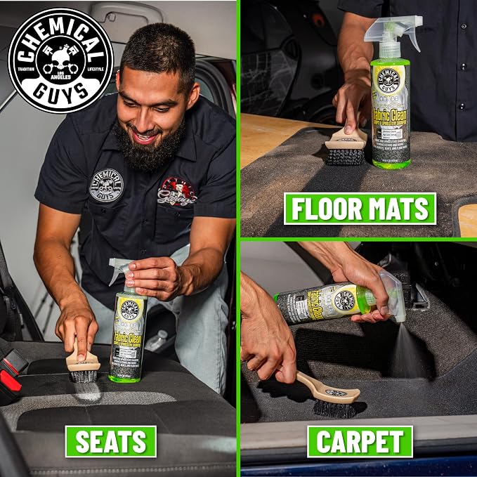 Chemical Guys, Citrus Fabric & Carpet Cleaner, Ready-to-Use Spray, 16 oz | Ready-to-use foaming spray lifts stains and odors from car seats, carpet and floor mats, safe on most fabrics