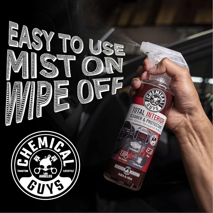Chemical Guys, Total Interior Cleaner & Protectant, Black Cherry, 1 Gallon | Cleans leather, vinyl, plastic, glass and carpet in one step, residue-free finish with a black cherry scent