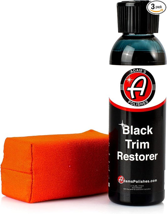Adam's Polishes Black Trim Restorer (4 oz with Applicator) - Restores Plastic Trim to a Rich, Black Color with a Factory New Appearance, Lasts Several Months Per Treatment
