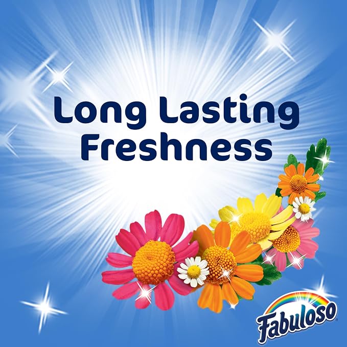 Fabuloso Multi-Purpose Cleaner and Floor Cleaner, 2X Concentrated Formula, Long-Lasting Freshness, Spring Fresh Scent, 56 oz (Pack of 2)