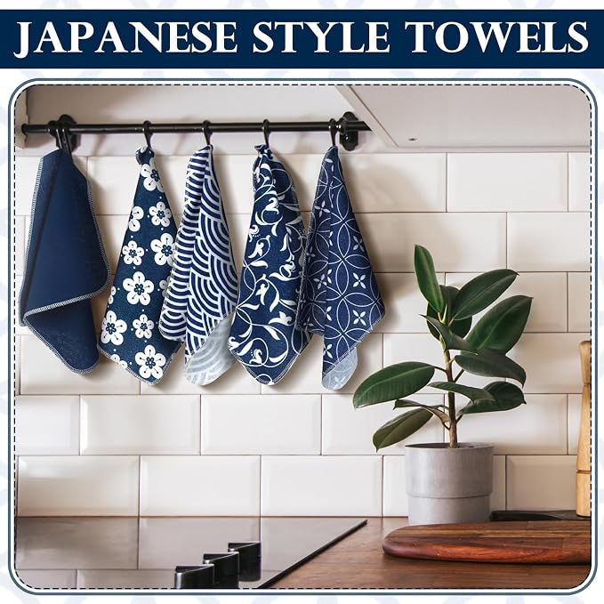 72 Pcs Reusable Cleaning Cloths Washable Cotton Kitchen Towels for Home