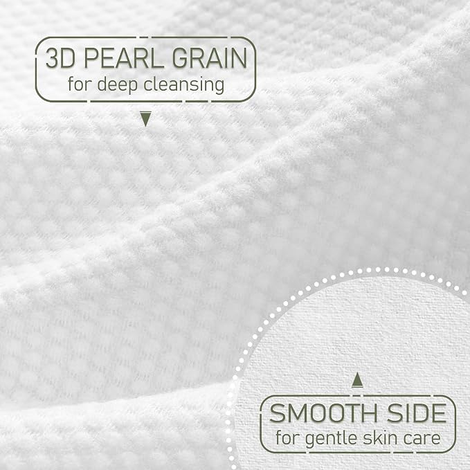 Christmas Style WOWOTEX Disposable Face Towel Biodegradable Large Dry Face Wipes 120 Count/2 Box Extra Thick Soft Clean Facial Towels for Sensitive Skin, Facial Cleansing, Nursing, 10"×12"
