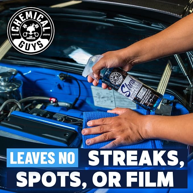 Chemical Guys, Streak-Free Glass & Window Cleaner for Tinted Windows, 16 oz | Ammonia-free and safe on tint, clears fingerprints, smoke film and road grime from glass, mirrors and screens