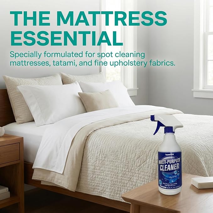 Mattress Stain Cleaner for Urine, Multi-Surface Spot Remover for Mattress,Effective on Fresh Stains, Drink Spills, and Light Soiling, Quick-Drying No-Rinse Formula with Brush Applicator, 500ml