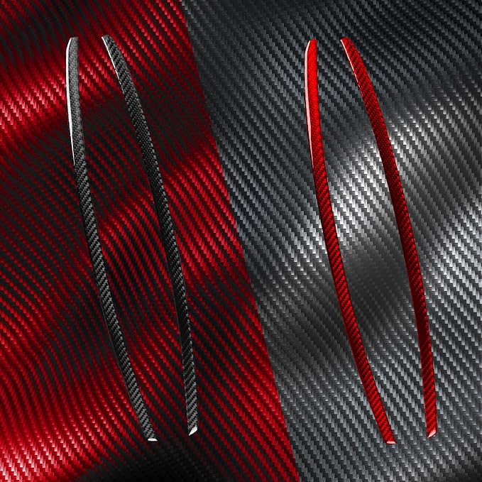 Fit for Audi A3 8Y S3 2021-2025 Real Carbon Fiber Headlight Stickers | Trim Headlight Eyelids Eyebrows Decorations | Accessories | Self-adhesive | Thick Overlay