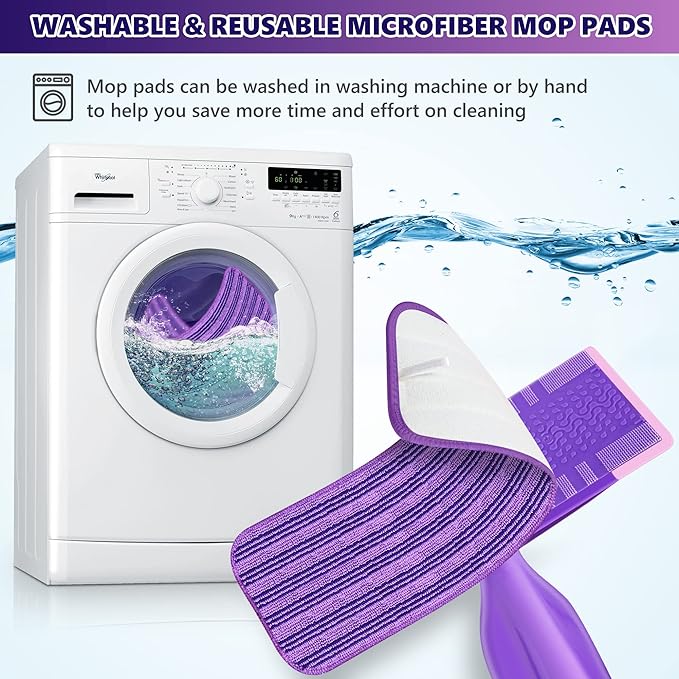 Reusable Mop Pad for Swiffer WetJet: 12PCS Pad Refills for WetJet Spray Mop | Microfiber Replacement Pads for Swiffer Mop, for Hardwood Floor Cleaning, Dry Wet Mopping Cloths, 12" Wet Jet Mop Refill
