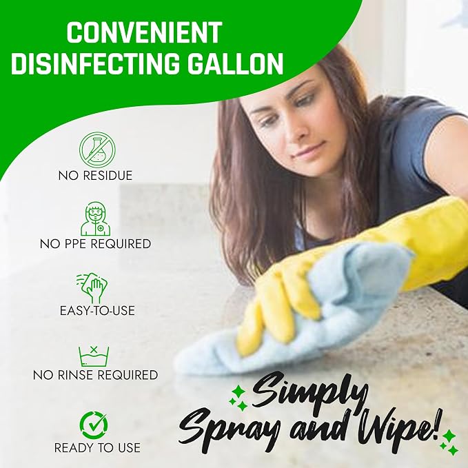 LUCAS-CIDE Ready To Use All Purpose Cleaner - Home Essentials Cleaning Supplies For Everyday Hygiene - Thyme Scented Disinfecting Bathroom Cleaner, Glass Cleaner, Floor Cleaner, etc - 1 Gallon