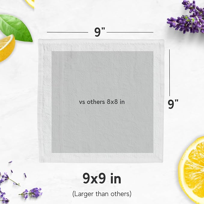 60 Hot or Cold Wrapped Moist Towels – 9'' x 9" Moist Towelettes Individually Wrapped Scented Disposable Face & Hand – Pre-Moistened Hand Wipes Soft Refreshing for Travel, Spa, Restaurant - Mixed
