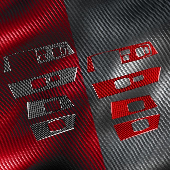 Fit for Toyota 4Runner(N210) 2003-2009 Window Switch Stickers | for SR5/Sport Edition/Limited 2003 2004 2005 2006 2007 2008 2009 | Real Carbon Fiber | Door Window Switch Panel