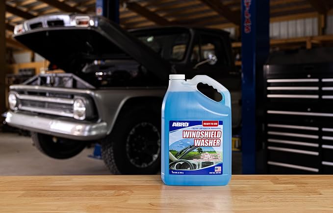 ABRO Car Windshield Cleaner Ready to Use Formula - 1 Gallon, Pre-Mixed, Delivers Streak-Free Cleanliness, Removes Bugs & Tar