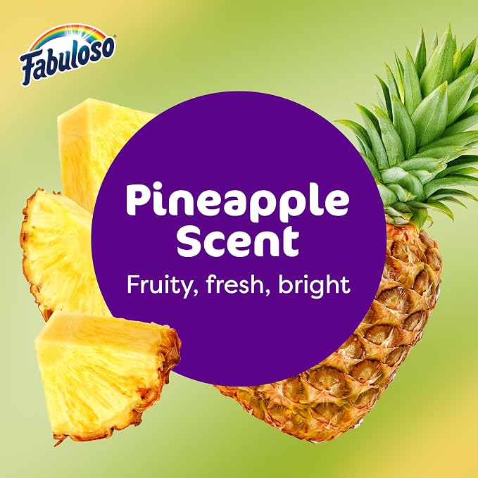 Fabuloso Multi-Purpose Cleaner, 2X Concentrated Formula, Floor Cleaner, Pineapple Scent, 56 fl oz