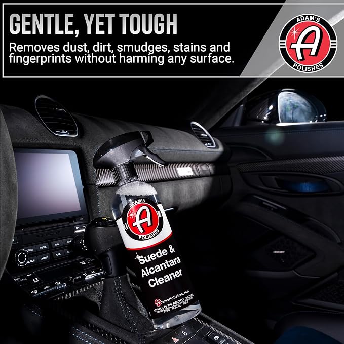 Adam's Suede Cleaner (16oz) - Professional Automotive Micro-Suede Cleaner For Car Interiors, Upholstery, Shoes, Clothing, Removes Stains & Refreshes Suede Material