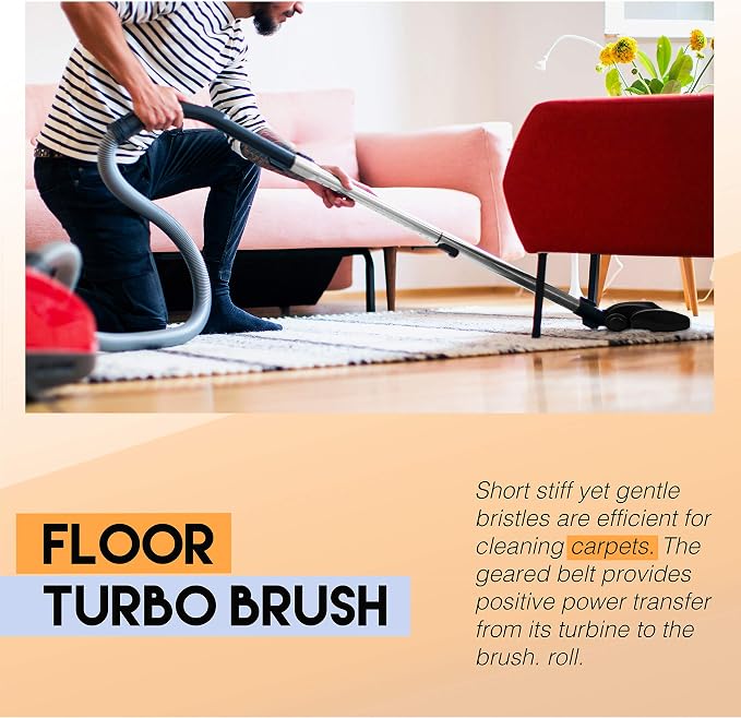 Miele Turbo Head Cleaner, Hand Attachment and Floor Tool Accessory for Carpet and Area Rugs.