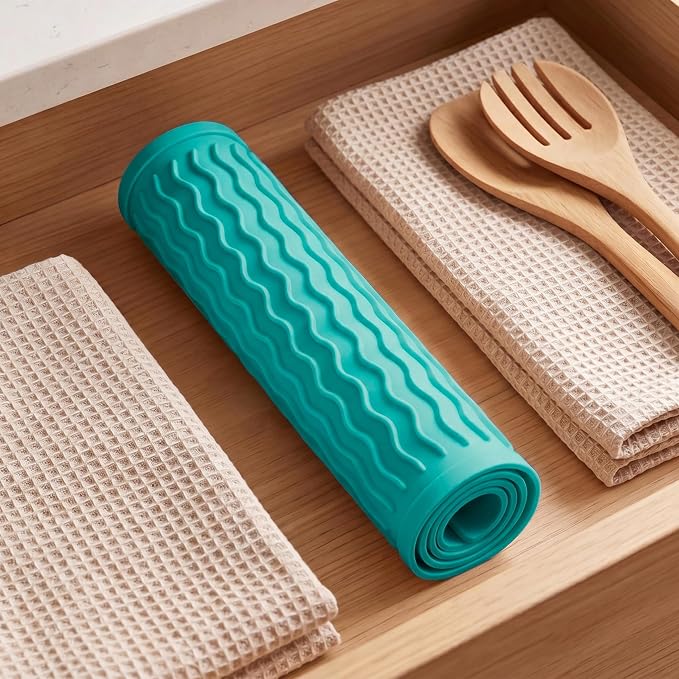 MicoYang Silicone Dish Drying Mat for Multiple Usage,Easy clean,Eco-friendly,Heat-resistant Silicone Mat for Kitchen Counter or Sink,Refrigerator or Drawer liner Mint M 12 inches x 12 inches