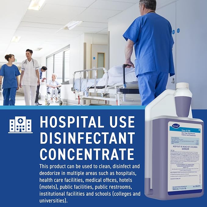 VIREX Diversey II 256 Disinfectant Cleaner AccuMix, 32 oz, 6 Pack